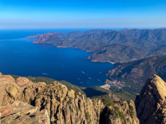 View from the summit of Capo d'Orto at 1294m